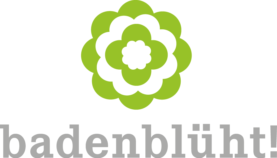 Logo badenblüht, ein Unternehmen der Schoop Gruppe im Bereich Floristik, Blumenladen